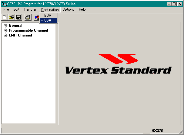 standard horizon hx370 software
